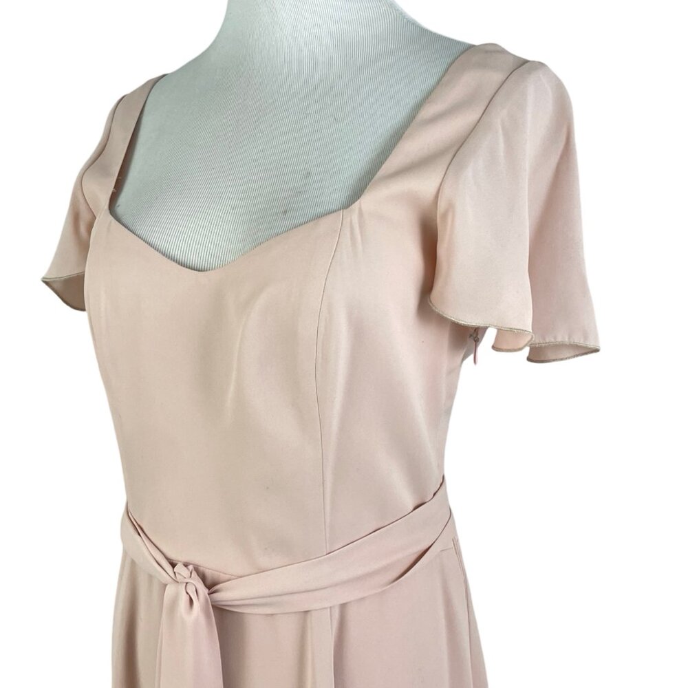 Show Me Your Mumu Dress Size XL NEW Powder Pink Belted Crepe Maxi - Picture 3 of 7